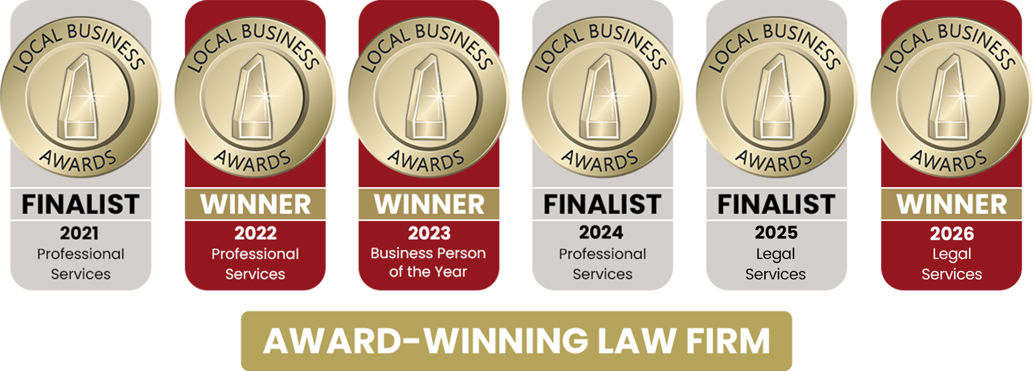 Local Business Awards artwork supplied by Jameson Law